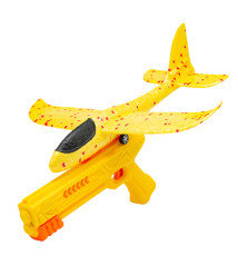 Avion planor cu pistol, galben, cod 177020