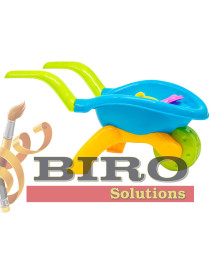 Set pentru nisip "Carucior + forme + lopata "Beach Toys" (9 el.), cod 592051