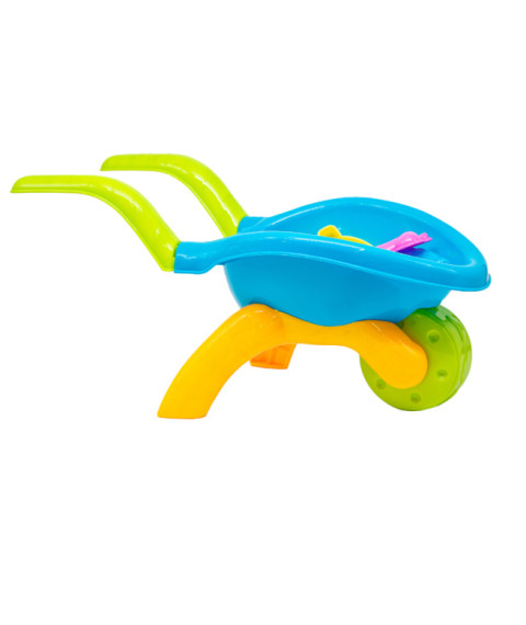 Set pentru nisip "Carucior + forme + lopata "Beach Toys" (9 el.), cod 592051