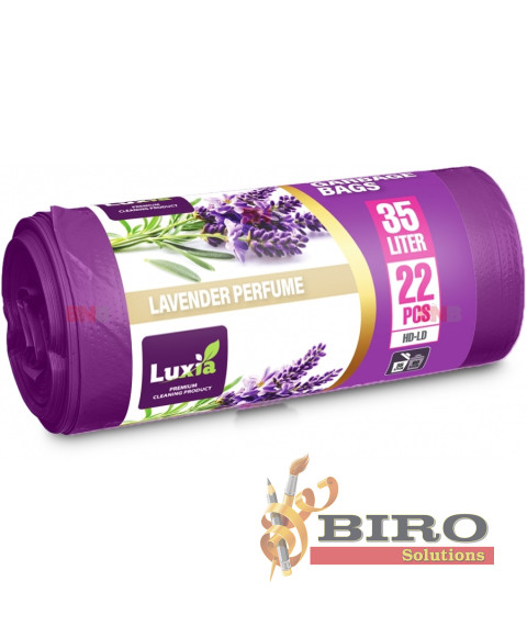 LUXIA Pungi p/u gunoi cu urechi 35 L 22 buc. cu aroma lavanda LUX-4076