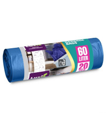 LUXIA Pungi p/u gunoi cu urechi 60 L 20 buc. albastru LUX-4017