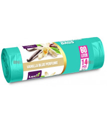 LUXIA Pungi p/u gunoi cu urechi 60 L 14 buc. cu aroma vanilie (turcoaz) LUX-4073