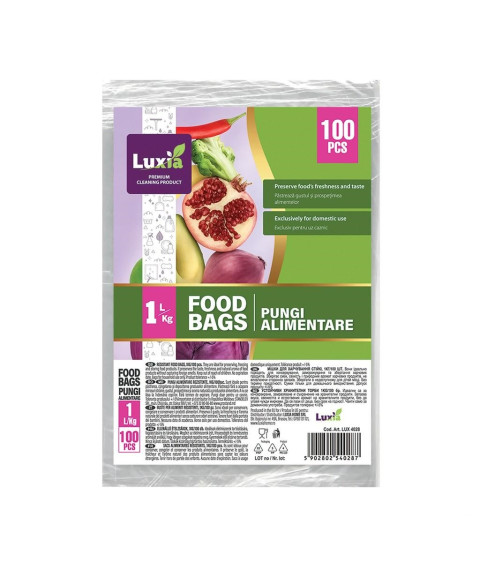 LUXIA Pungi alimentare rezistente 1KG 100 buc LUX-4028