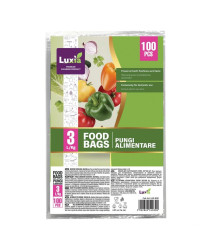 LUXIA Pungi alimentare rezistente 3KG 100 buc. LUX-4030
