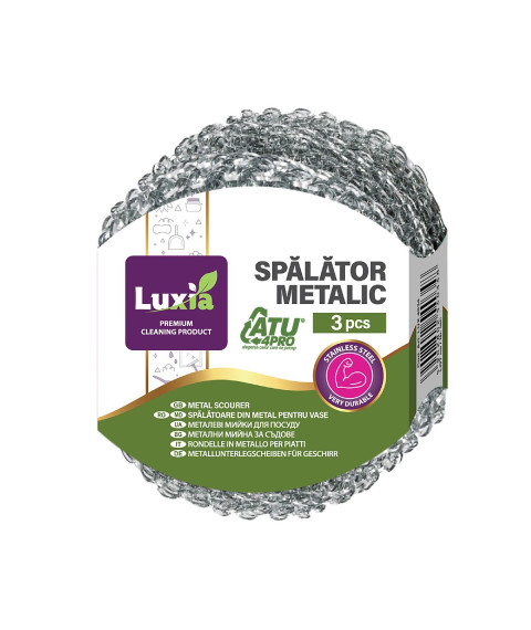 Bureți metalici LUXIA pentru vase – set 3 buc. – LUX-4034