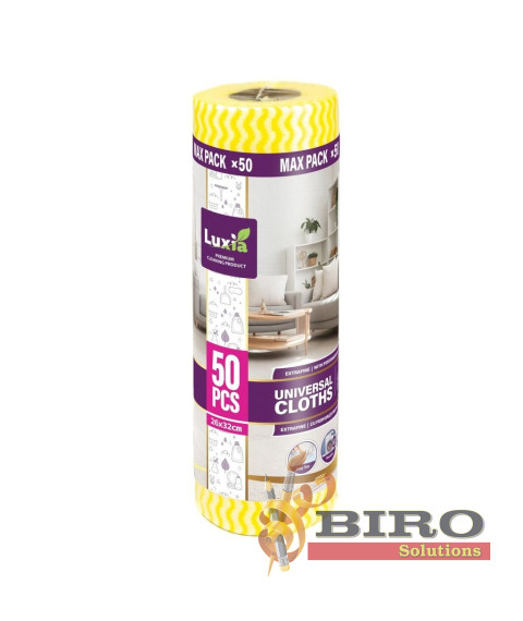 LUXIA Laveta universala rola 50 buc galbena LUX-4040