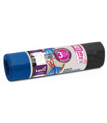 LUXIA Pungi p/u gunoi Extra rezistenti cu legatura 35 L 15 buc. LUX-4060