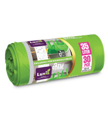 Pungi pentru gunoi cu mânere LUXIA 35 L – 30 buc. –LUX-4016
