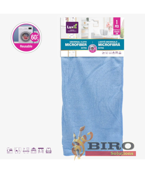 LUXIA Lavetă Universală Microfibră Extra, 1buc,32*32 см LUX-4062