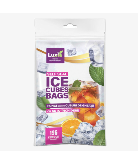 LUXIA Pungi pentru Cuburi de Gheață cu Auto-închidere 196 cuburi/set LUX-4097