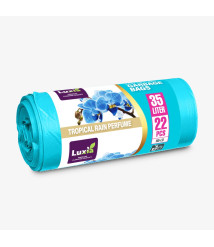 LUXIA Pungi p/u gunoi cu urechi 35 L 22 buc. cu aroma ploaie tropicala LUX-4100