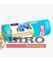 LUXIA Pungi p/u gunoi cu urechi 60 L 14 buc. cu aroma ploaie tropicala LUX-4101