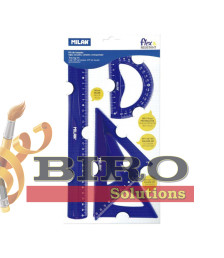 Set de rigle din plastic MILAN, 4 elemente