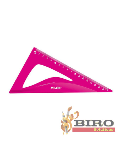 Set de rigle din plastic MILAN, 4 elemente, roz