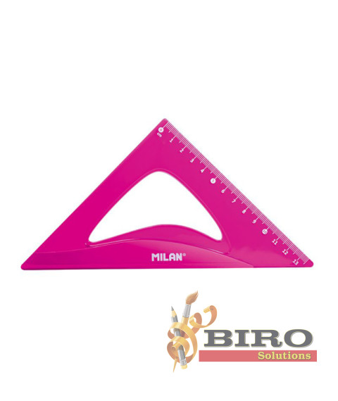 Set de rigle din plastic MILAN, 4 elemente, roz