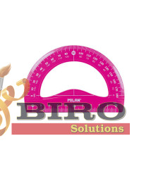 Set de rigle din plastic MILAN, 4 elemente, roz