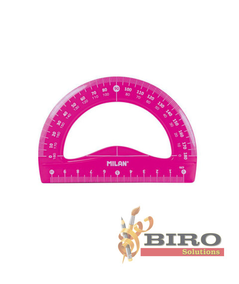 Set de rigle din plastic MILAN, 4 elemente, roz