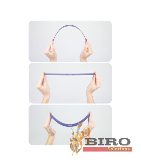 Set de rigle din plastic MILAN, 4 elemente, roz