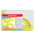 Set de rigle din plastic Erich Krause Neon 4 elemente (rigla 15 cm), galben