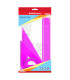 Set de rigle din plastic Erich Krause Neon 4 elemente (rigla 30cm), roz