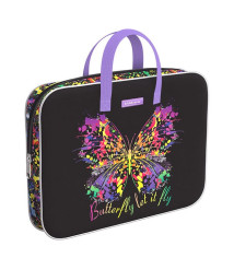 Servieta port-desen cu fermoar, textil, ErichKrause Butterfly, A4+ Servieta port-desen cu fermoar, textil, ErichKrause Butterfly, A4+