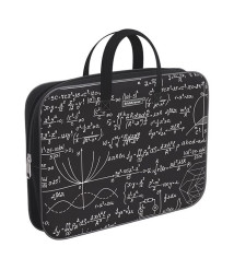 Servieta port-desen cu fermoar, textil, ErichKrause Algebra, A4+
