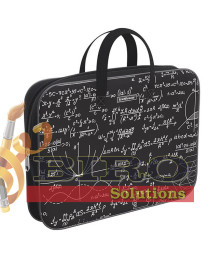 Servieta port-desen cu fermoar, textil, ErichKrause Algebra, A4+