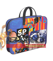 Servieta port-desen cu fermoar, textil, ErichKrause Cosmonaut, A4+