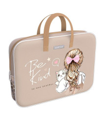 Servieta port-desen cu fermoar, textil, ErichKrause Lovely Friends, A4+ Servieta port-desen cu fermoar, textil, ErichKrause Lovely Friends, A4+