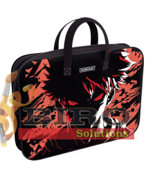 Servieta port-desen cu fermoar, textil, ErichKrause Dark Side, A4+