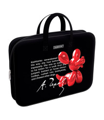 Servieta port-desen cu fermoar, textil, ErichKrause Balloon Dog, A4+