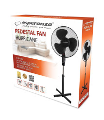 Ventilator Esperanza HURRICANE EHF001KK – 40 cm, 50W – 3 viteze, negru