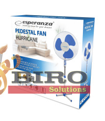 Ventilator Esperanza HURRICANE EHF001WB – 40 cm, 50W – alb/albastru, 3 trepte