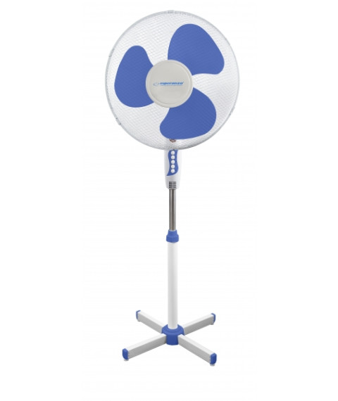 Ventilator Esperanza HURRICANE EHF001WB – 40 cm, 50W – alb/albastru, 3 trepte