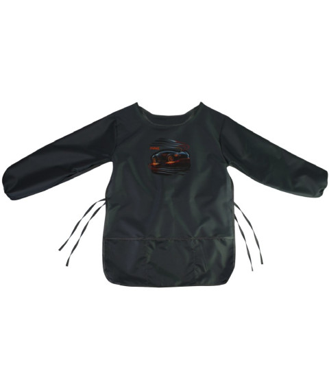 Șorț pictură copii cu mâneci și spate acoperit – gri, 58×41 cm