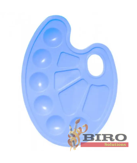 Paletă pentru pictură ZiBi – plastic – albastră 
