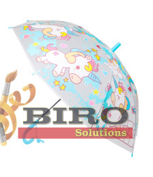 Umbrelă pentru copii Unicorn, albastră, cod 224002
