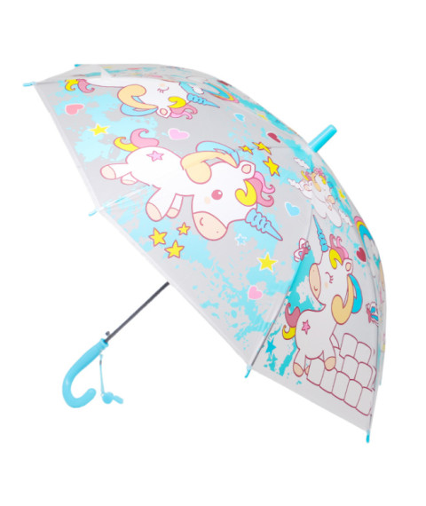 Umbrelă pentru copii Unicorn, albastră, cod 224002