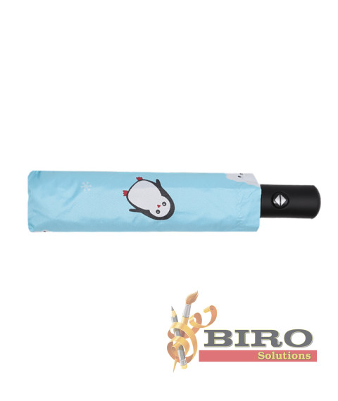 Umbrelă pliabilă Pinguin, albastră, cod 220007