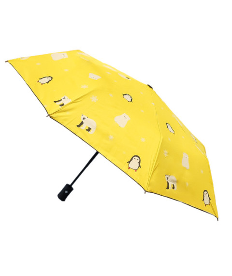 Umbrelă pliabilă Pinguin, galbenă, cod 220006