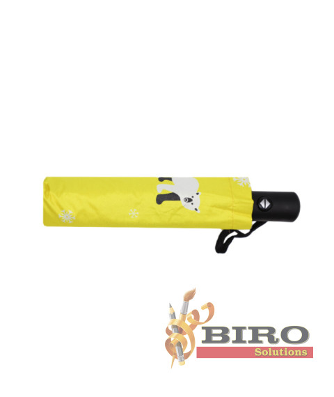 Umbrelă pliabilă Pinguin, galbenă, cod 220006