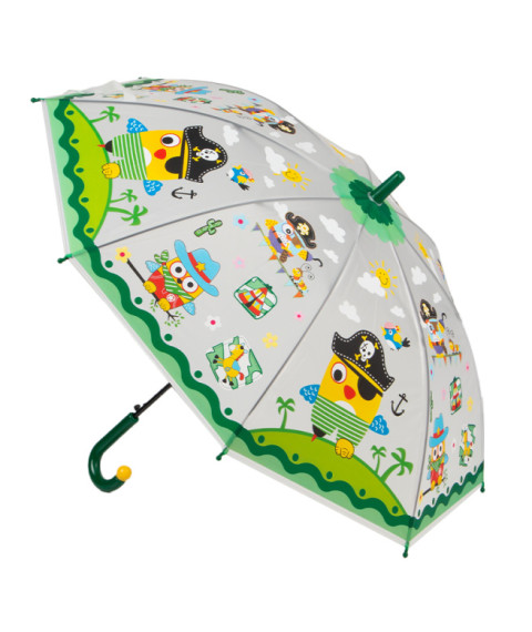 Umbrelă pentru copii animale, verde, cod 180020