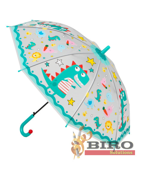 Umbrelă pentru copii animale, mentă, cod 180021