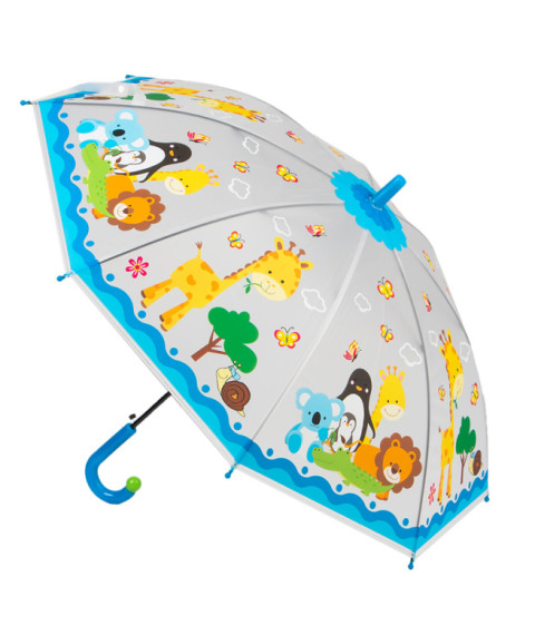 Umbrelă pentru copii animale, albastră, cod 180018