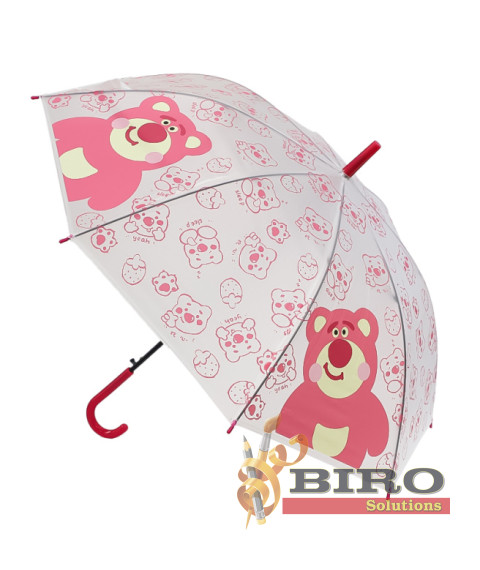 Umbrelă pentru copii Kuromi&Friends, urs roșu, cod 220219