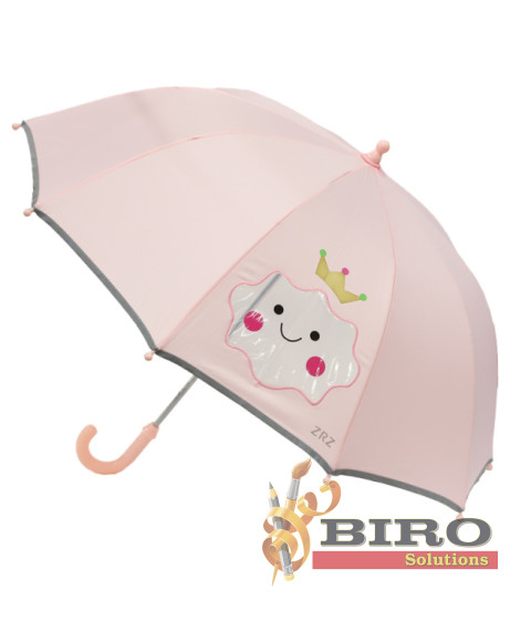 Umbrelă pentru copii cu fereastră, roz, cod 220019