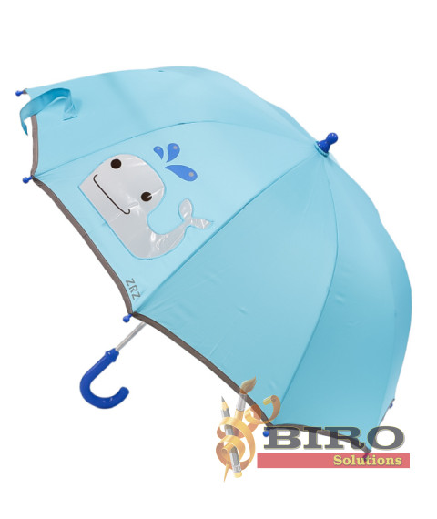 Umbrelă pentru copii cu fereastră, albastră, cod 220020