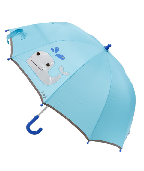 Umbrelă pentru copii cu fereastră, albastră, cod 220020