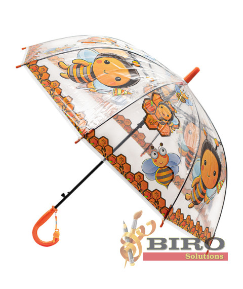 Umbrelă pentru copii "Albinuța" transparentă, cod 154670