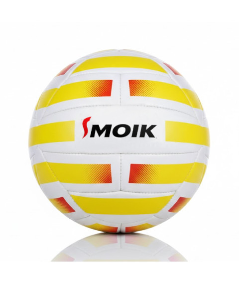 Minge de volei Size 5, cusută la mașină, galbenă, cod 2119D
